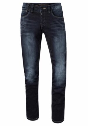 TIMEZONE Herren Jeans Regular GerritTZ - Regular Fit - Blau - Indigo Rough Wash