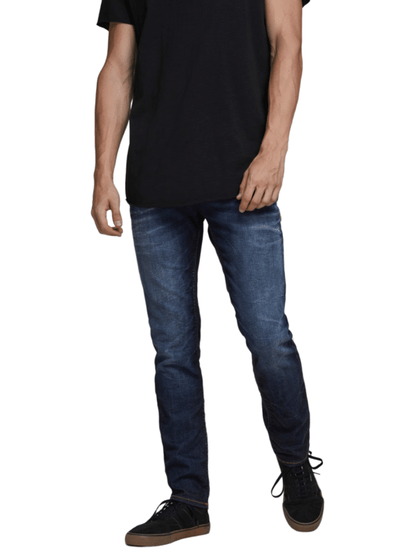 Jack & Jones Herren Jeans JJITIM JJORIGINAL JOS 719 - Straight Fit - Blau - Blue Denim