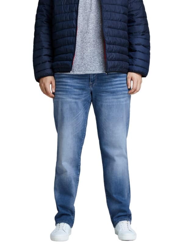 Jack & Jones Herren Jeans JJITIM JJICON JJ 357 50SPS - Slim Fit - Blau - Blue Denim in großen Größen