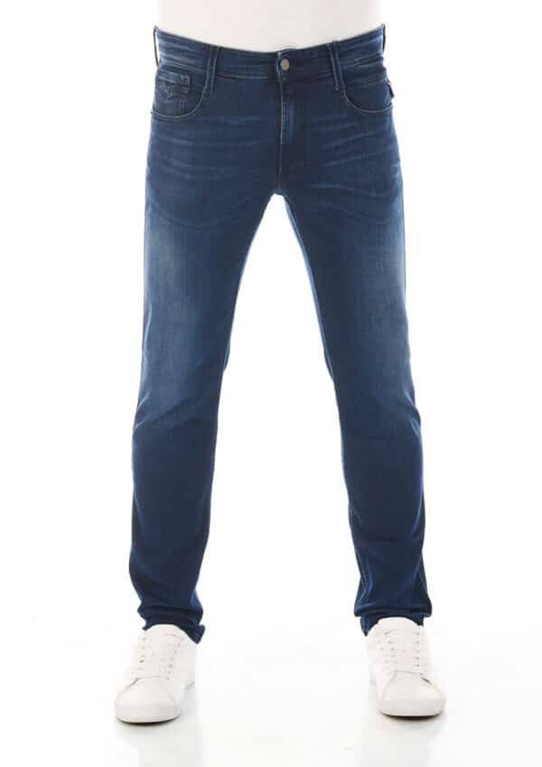 Replay Herren Jeans Anbass - Slim Fit - Blau - Medium Blue