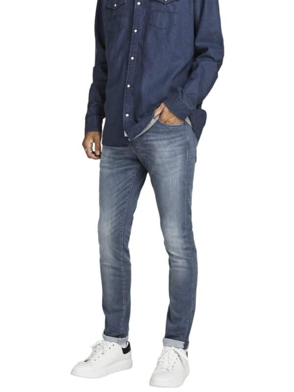 Jack & Jones Herren Jeans JJIGLENN JJICON JJ 857 50SPS - Slim Fit - Blau - Blue Denim