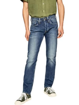 Pepe Jeans Herren Jeans Cash - Regular Fit - Blau - Streaky Stretch Medium