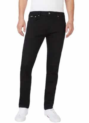 Pepe Jeans Herren Jeans Stanley - Tapered Fit - Schwarz - Clean Black