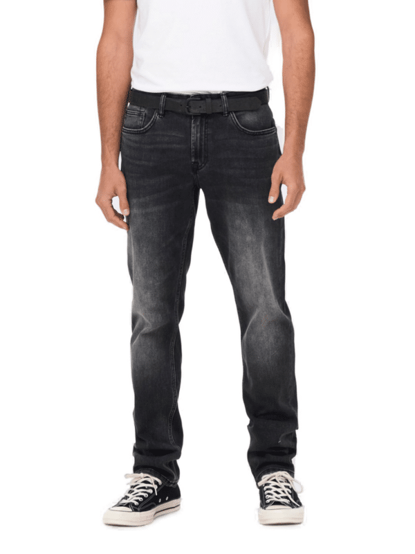 Only & Sons Herren Jeans ONSWEFT GREY TRUETEMP 3035 - Straight Fit - Grau - Grey Denim