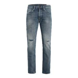 Jack & Jones Herren Jeans JJIMIKE JJWOOD JJ 282 - Relaxed Fit - Blau - Blue Denim