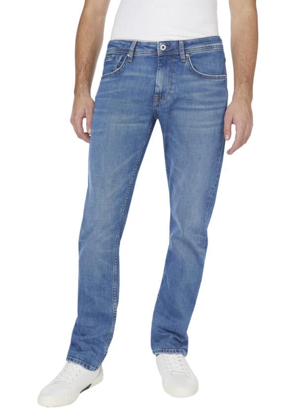 Pepe Jeans Herren Jeans CASH - Regular Fit - Blau - Medium Blue Denim