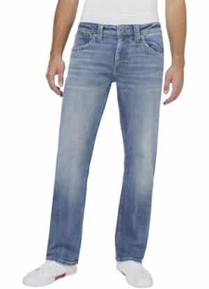 Pepe Jeans Herren Jeans KINGSTON ZIP - Regular Fit - Blau - Medium Blue Denim