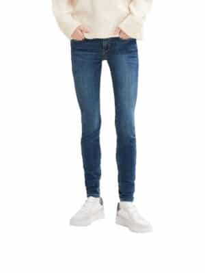 Tom Tailor Denim Damen Jeans NELA - Extra Skinny Fit - Blau - Used Dark Stone Blue Denim