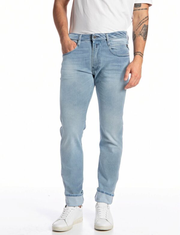 Replay Herren Jeans ANBASS - Slim Fit - Blau - Light Blue