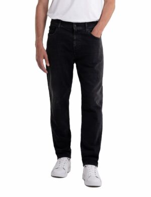 Replay Herren Jeans SANDOT - Relaxed Tapered Fit - Schwarz - Black Denim