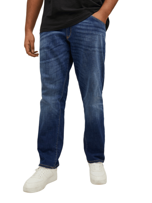 Jack & Jones Herren Jeans JJIGLENN JJFOX GE 348 Plussize - Slim Fit - Blau - Blue Denim