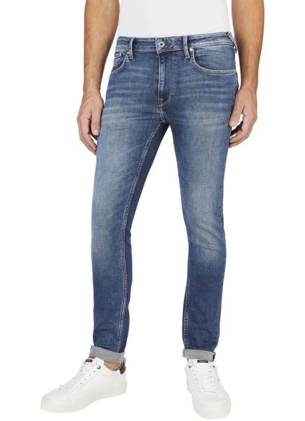 Pepe Jeans Herren Jeans FINSBURY - Skinny Fit - Blau - Blue Denim