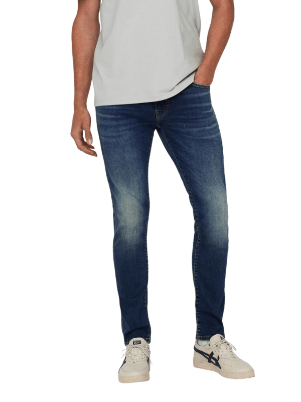 Only & Sons Herren Jeans ONSLOOM SLIM 6920 - Slim Fit - Blau - Medium Blue Denim