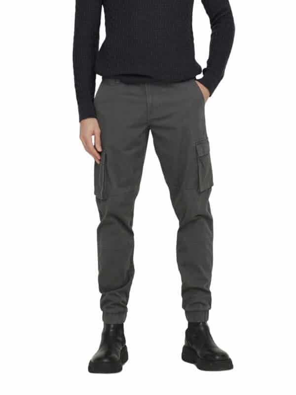 Only & Sons Herren Cargo Hose ONSCAM STAGE 6687 - Tapered Fit - Grau