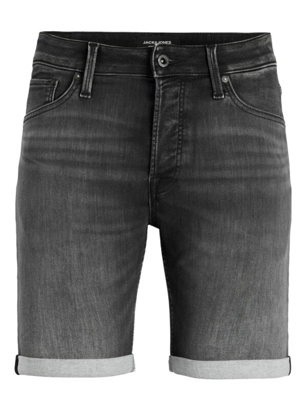 Jack & Jones Herren Jeans Short JJIRICK JJICON SQ 612- Relgular Fit - Schwarz - Black Denim