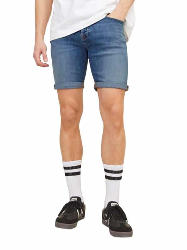 Jack & Jones Herren Jeans Short JJIRICK JJFOX CB 037- Relgular Fit - Blau - Blue Denim