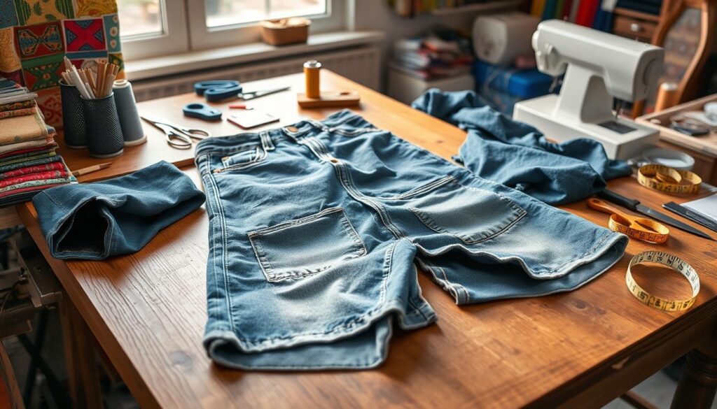 DIY: So machst du aus alten Herren Jeans Shorts