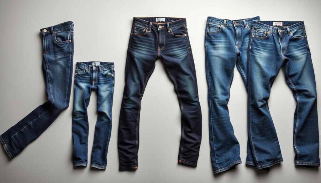 Unterschiedliche Herren Jeans-Schnitte: Skinny, Straight, Bootcut, etc.